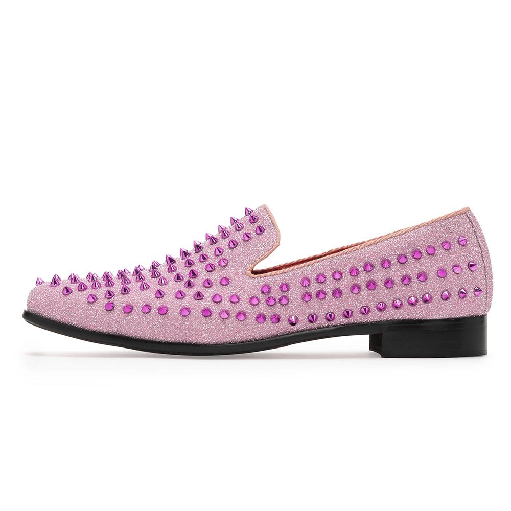 Dola Pink Rivet Dress Shoes 9180 โ DolaShoesยฎ