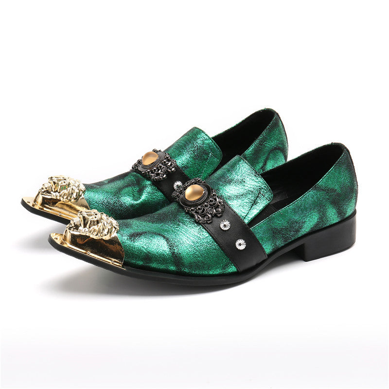 green emerald velvet dress Dola The Emerald Green With Gem Dress Shoes #8091 – DolaShoes®
