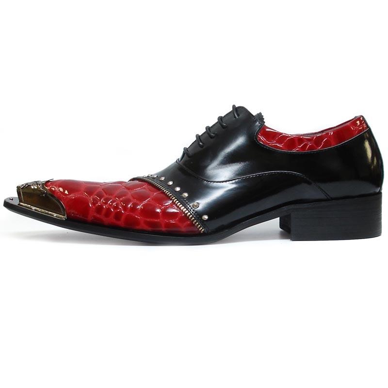 Dola Black Crocodile Dress Shoes #8052