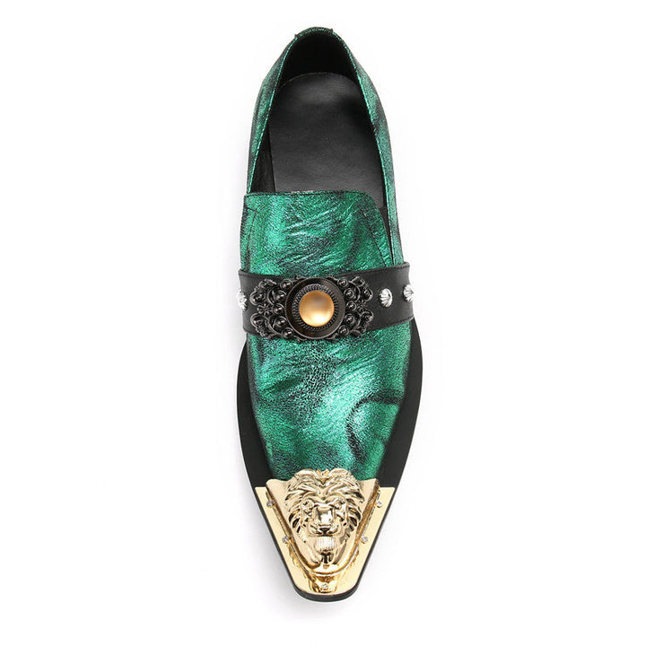 Dola The Emerald Green With Gem Dress Shoes #8091