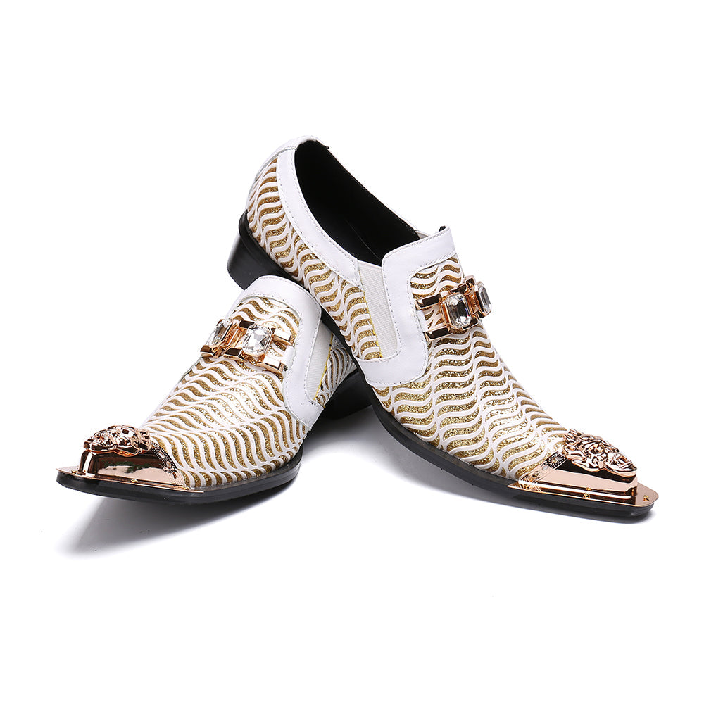 Dola Platinum Stripe Dress Shoes #8083