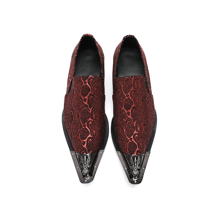 Dola  Italian Red Snake Dress Shoes #8024