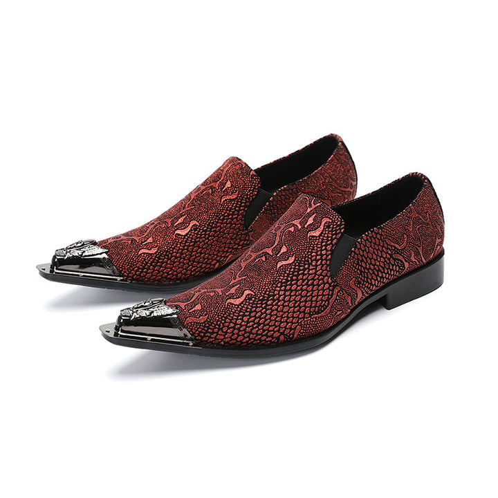 Dola  Italian Red Snake Dress Shoes #8024