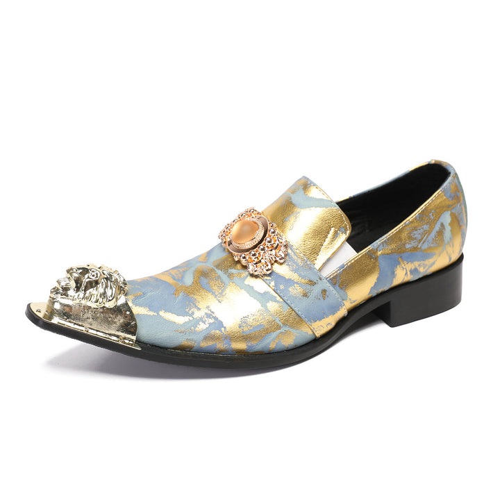 Dola  Frammenti Blu Metal Tip Shoes 9194