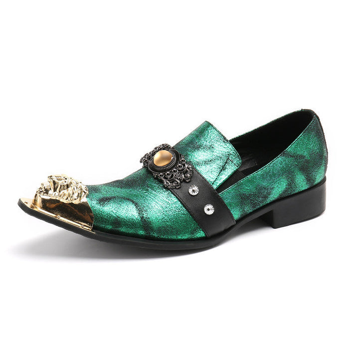 Dola The Emerald Green With Gem Dress Shoes #8091