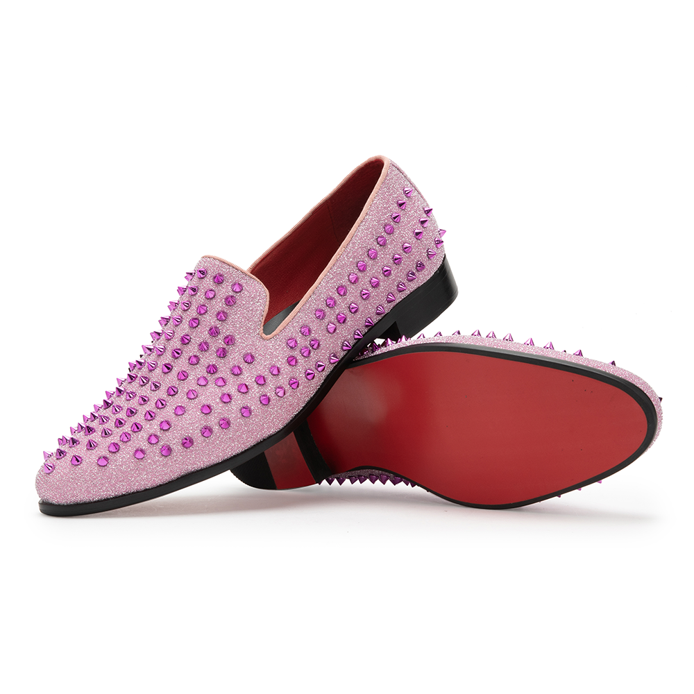 Dola  Pink Rivet Dress Shoes 9180