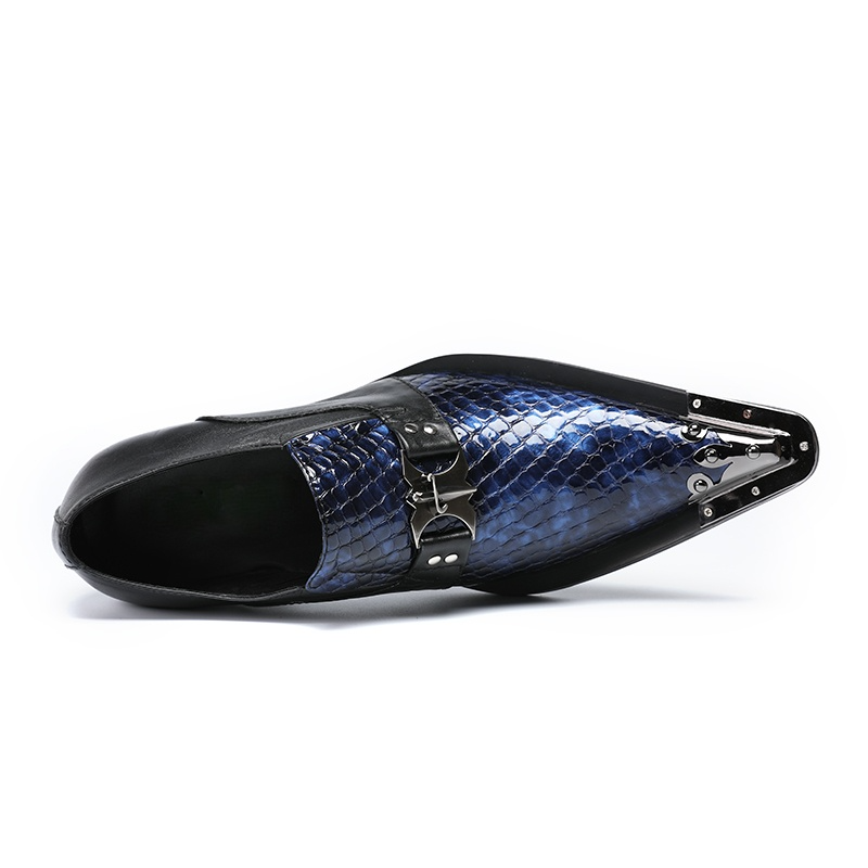 Dola Blue Python Style Dress Shoes #8065