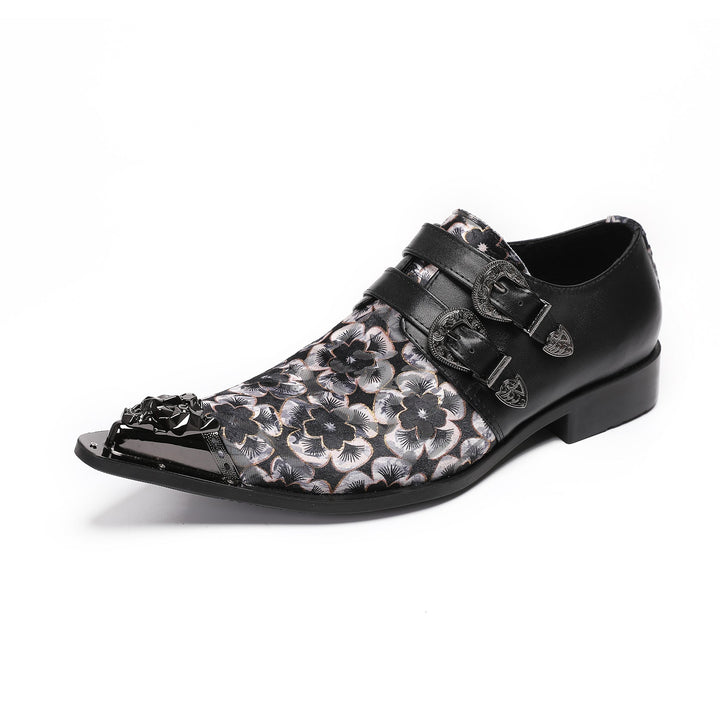 Noir Bloom Metal Tip Shoes #4001