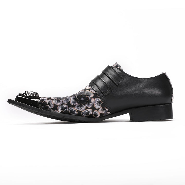 Noir Bloom Metal Tip Shoes #4001