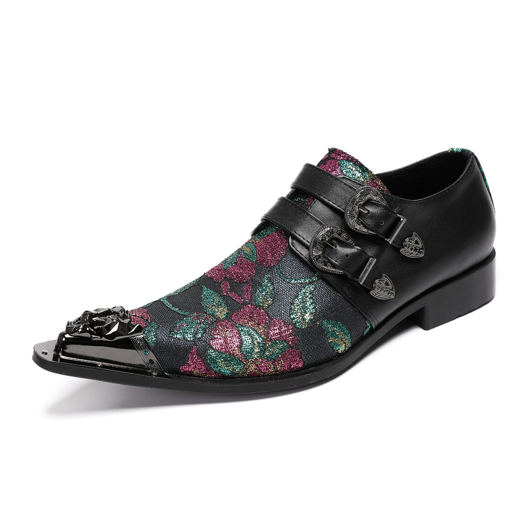 Midnight Blossom Metal Tip Shoes #4003