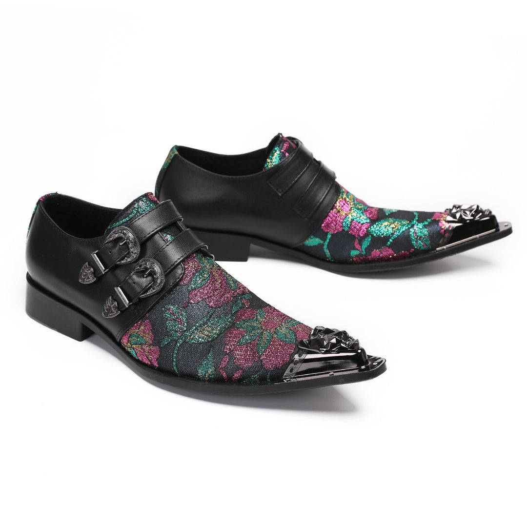 Midnight Blossom Metal Tip Shoes #4003