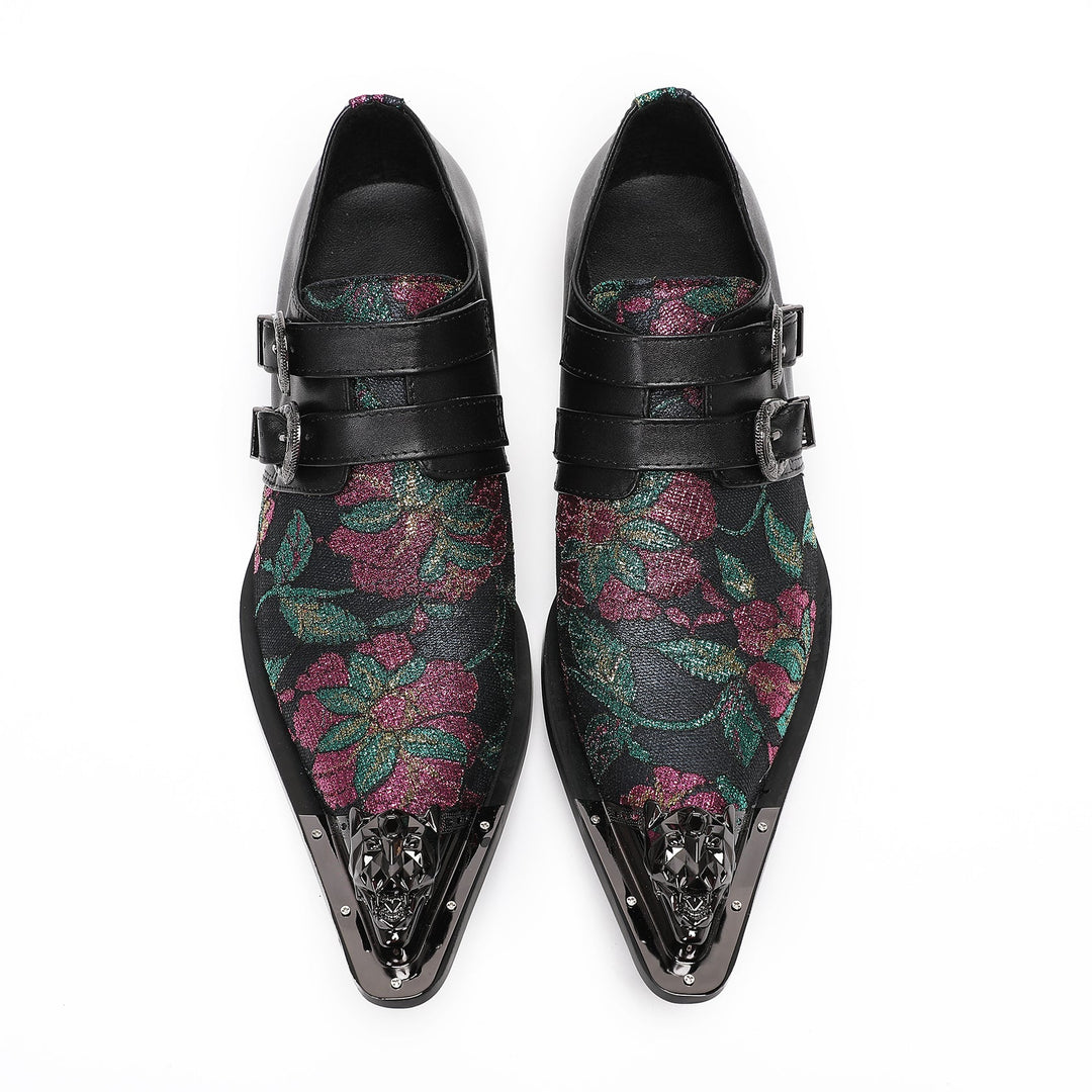 Midnight Blossom Metal Tip Shoes #4003