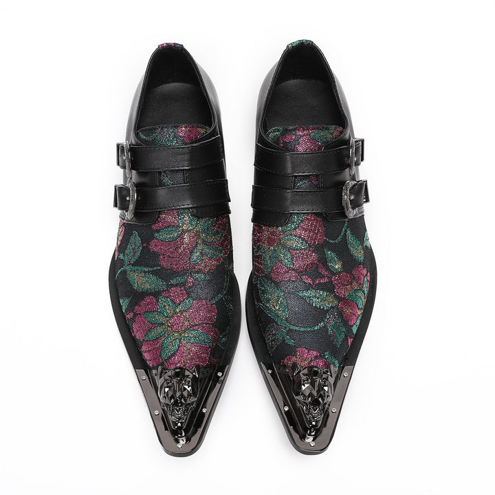 Midnight Blossom Metal Tip Shoes #4003