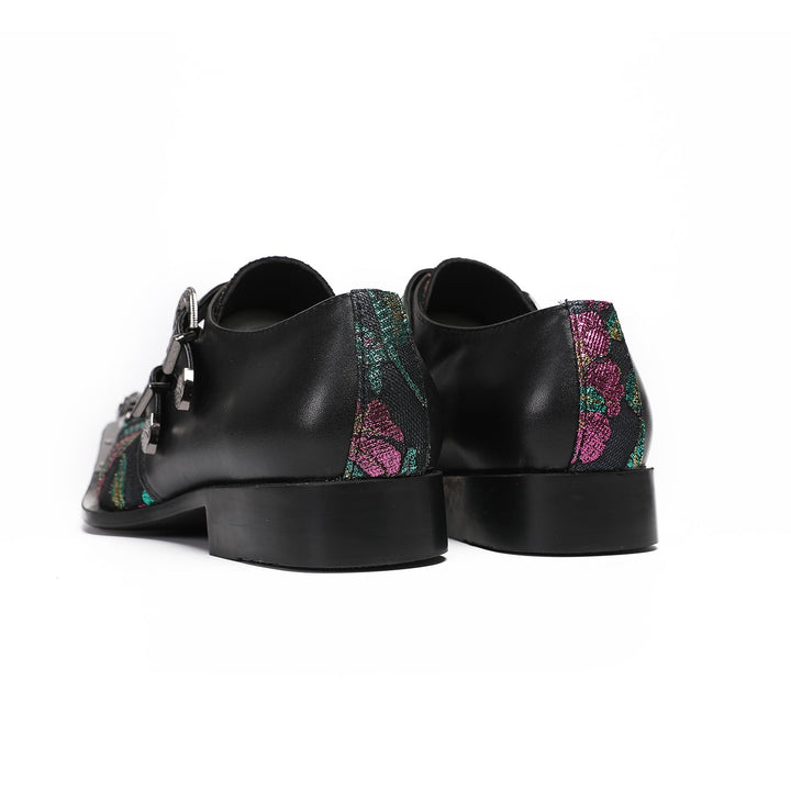 Midnight Blossom Metal Tip Shoes #4003