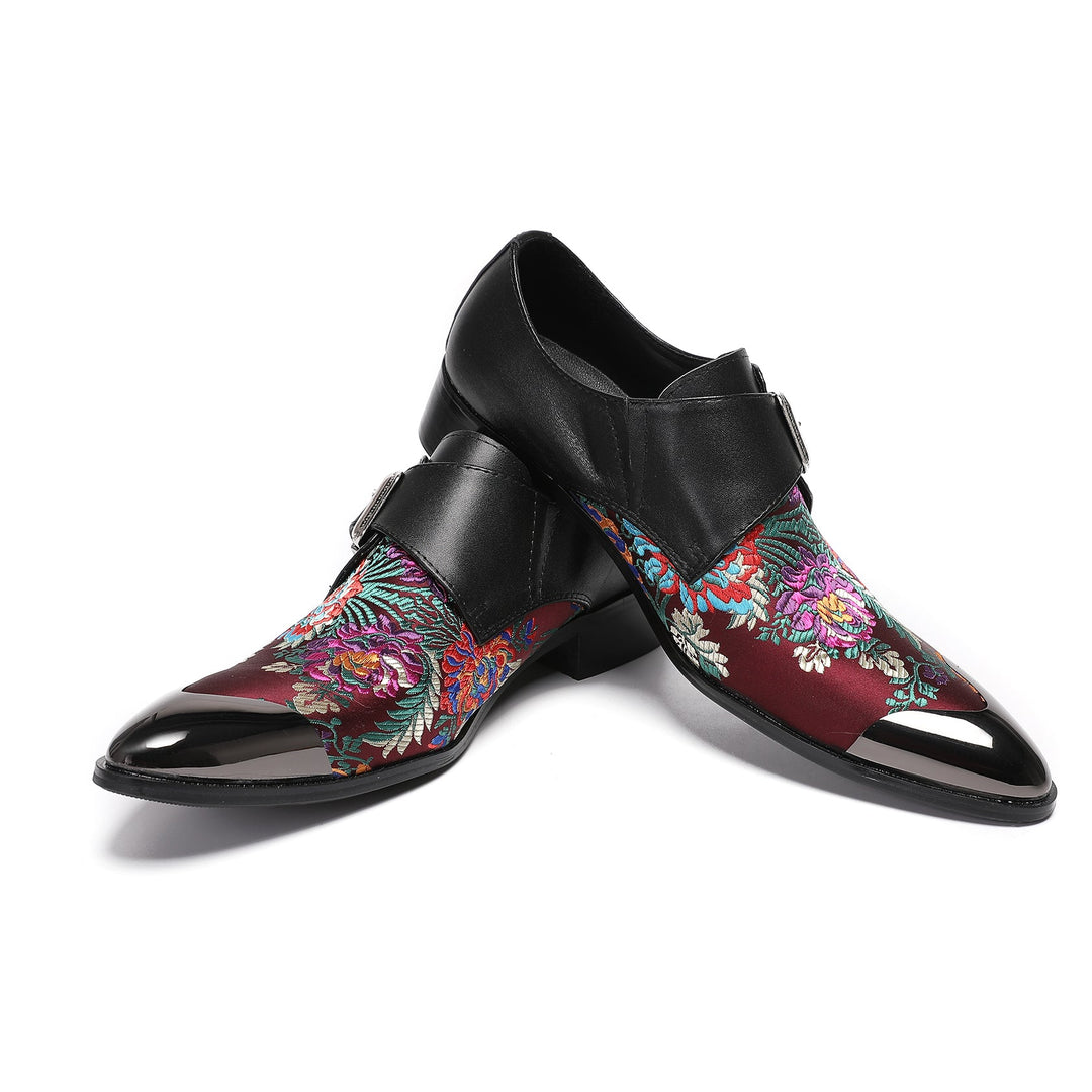 Crimson Elegance Dress Shoes #4005