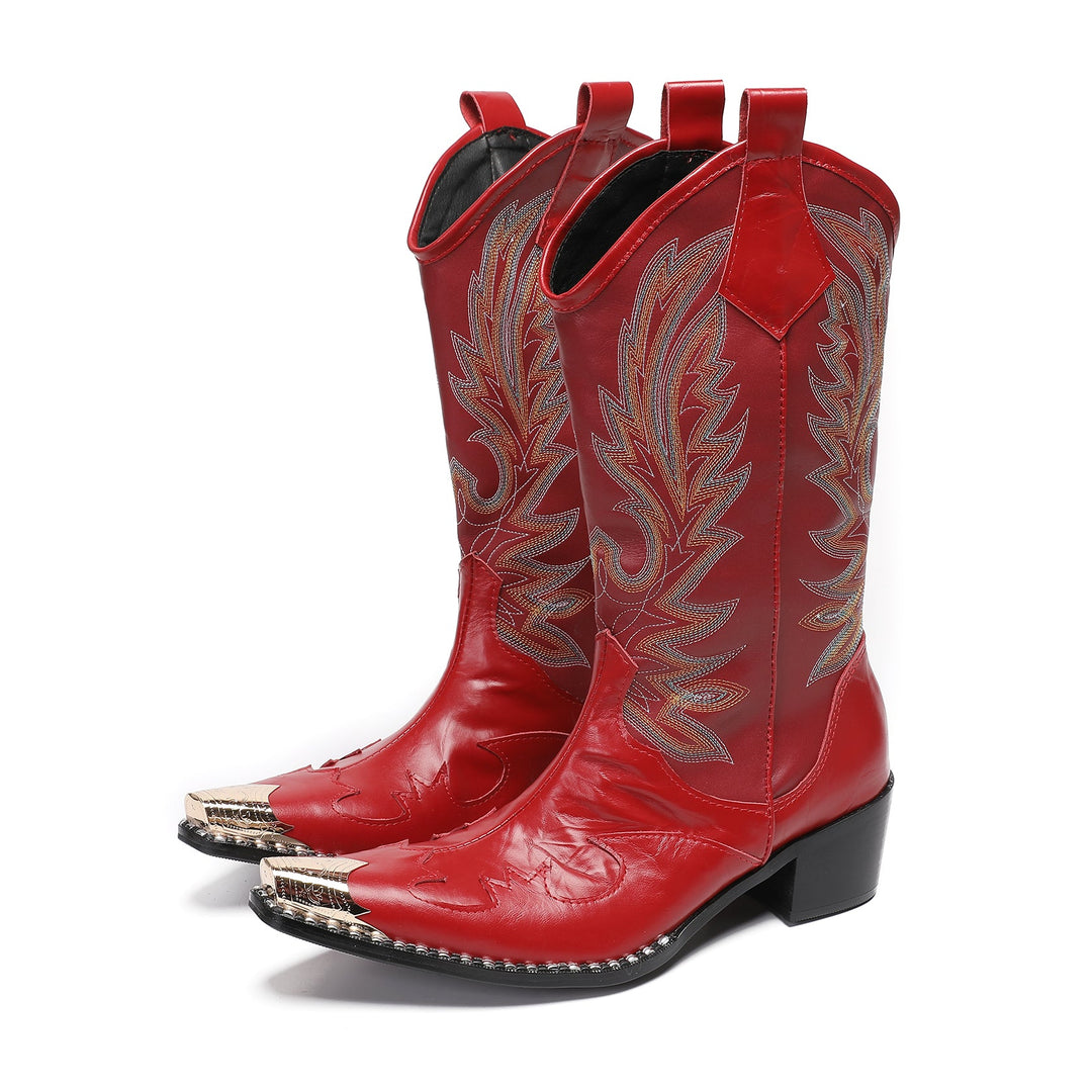 Crimson Outlaw High Boots #4012