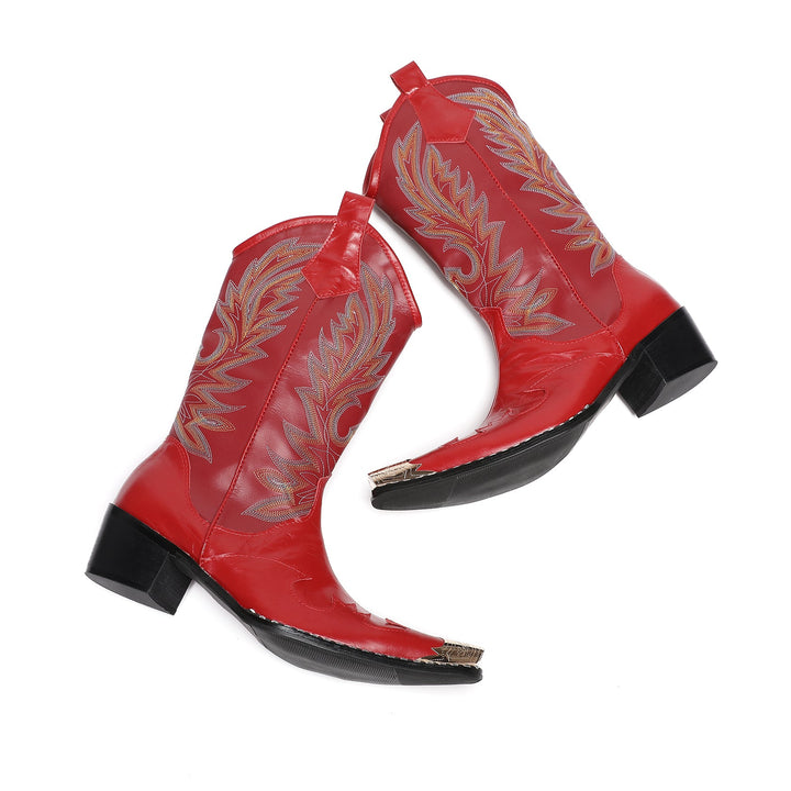 Crimson Outlaw High Boots #4012