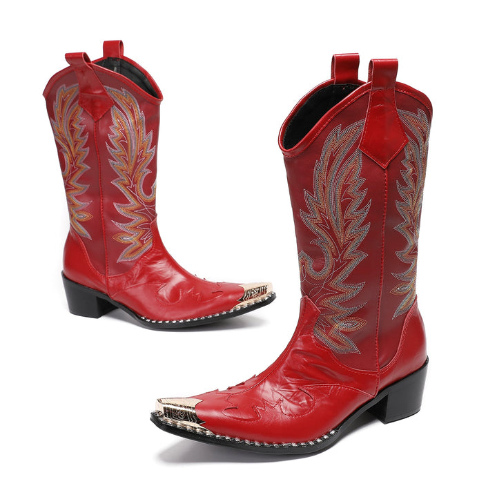 Crimson Outlaw High Boots #4012