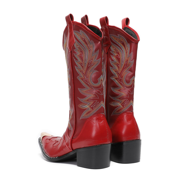 Crimson Outlaw High Boots #4012