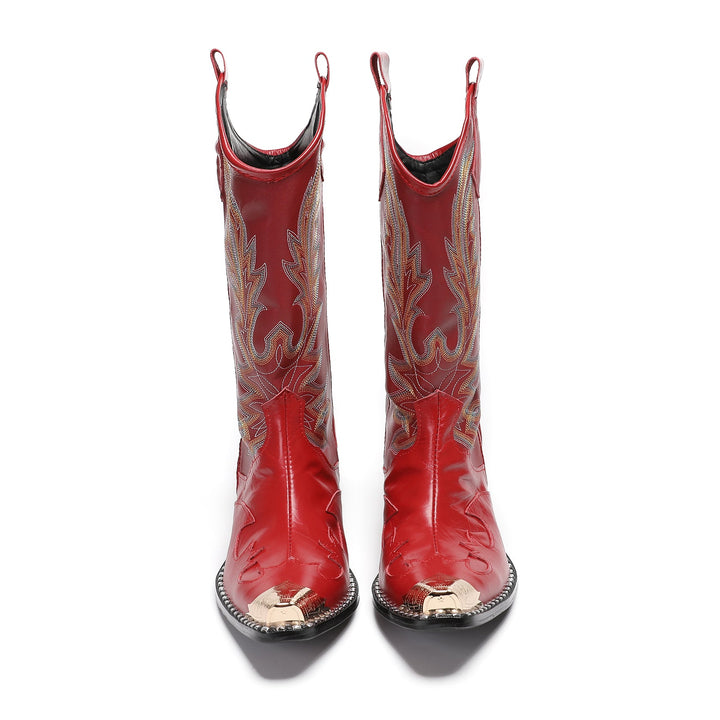 Crimson Outlaw High Boots #4012