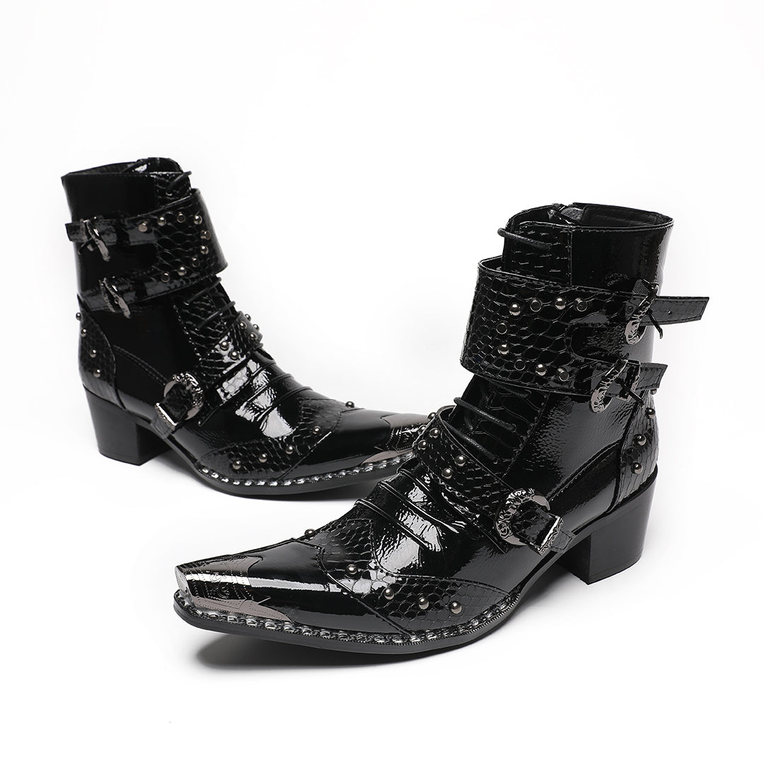 Dark Sovereign Metal Tip Boots #4019