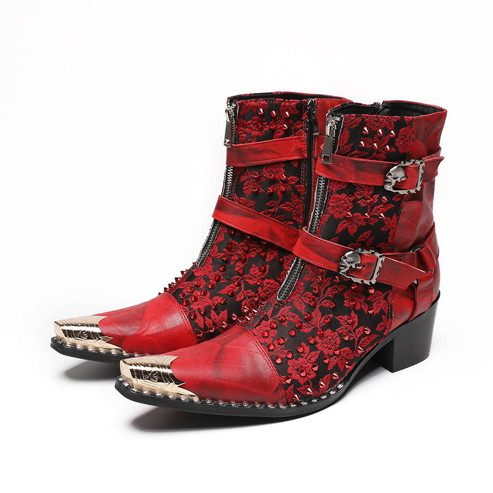 Crimson Thorn Metal Tip Boots #4020