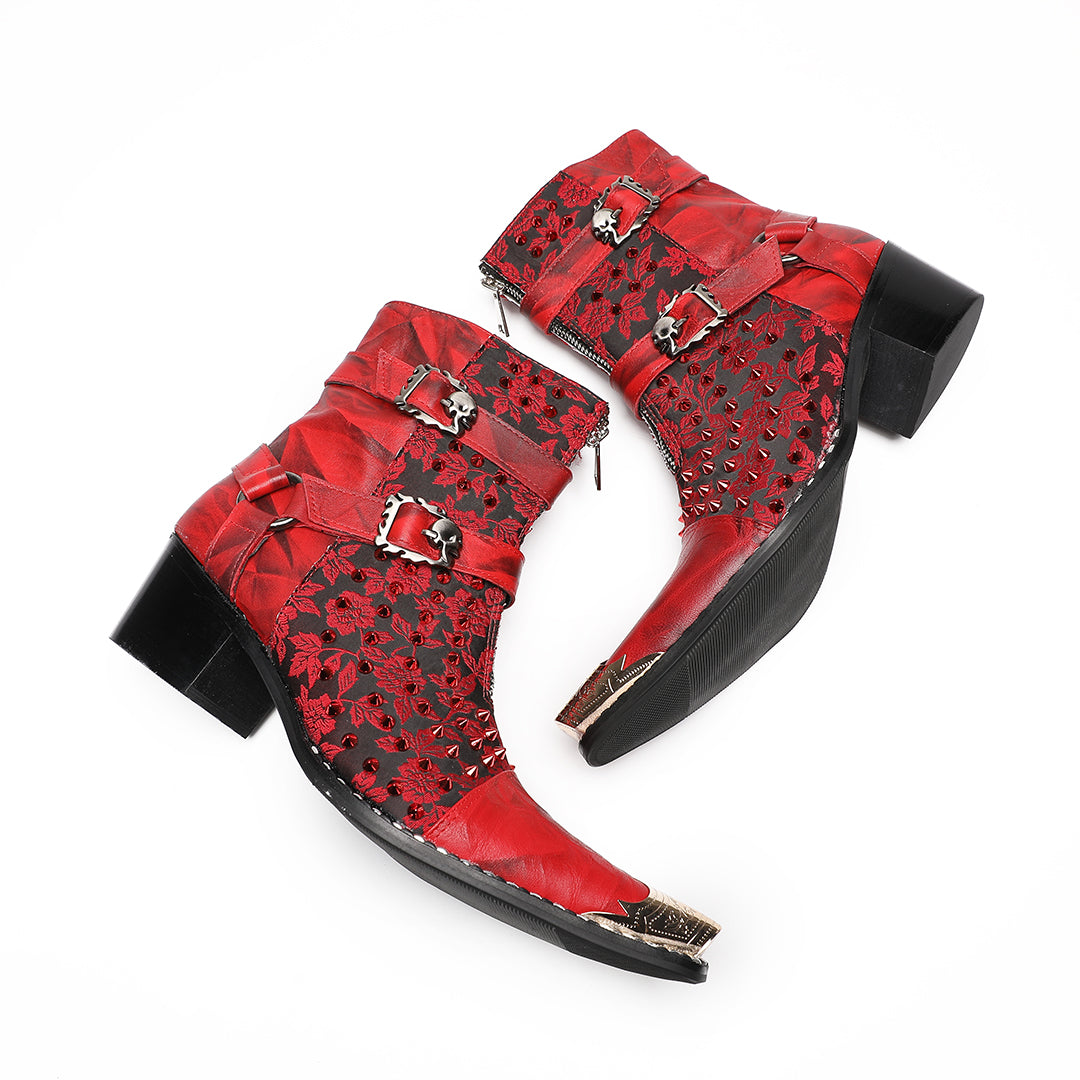 Crimson Thorn Metal Tip Boots #4020