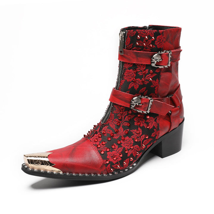 Crimson Thorn Metal Tip Boots #4020