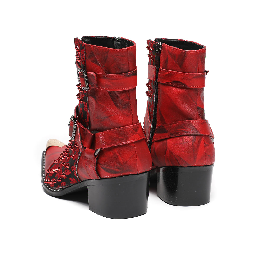 Crimson Thorn Metal Tip Boots #4020