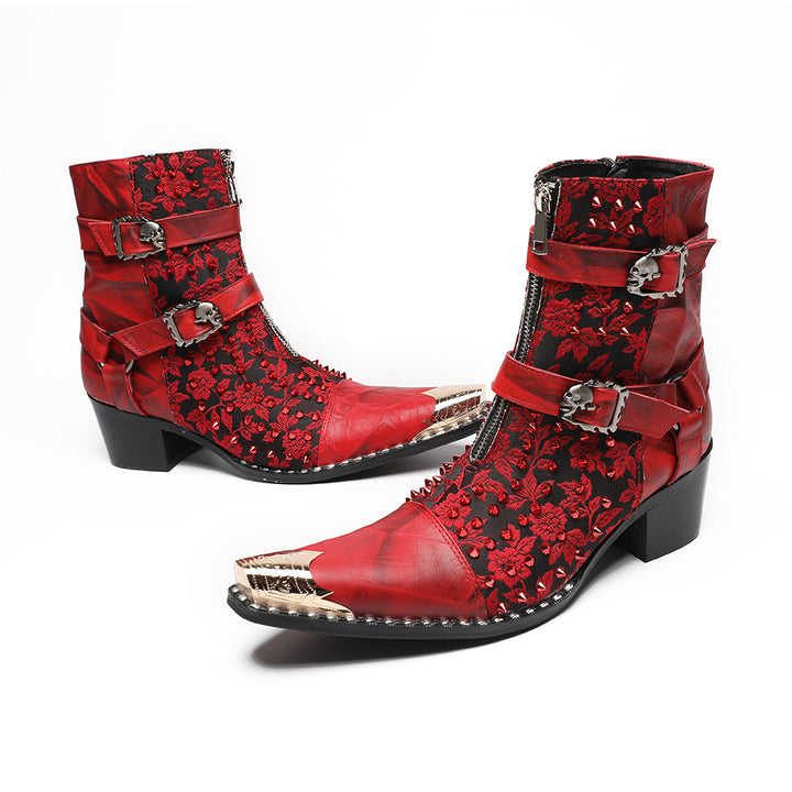 Crimson Thorn Metal Tip Boots #4020