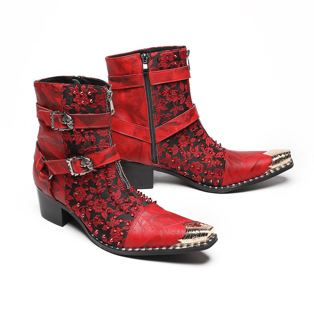 Crimson Thorn Metal Tip Boots #4020