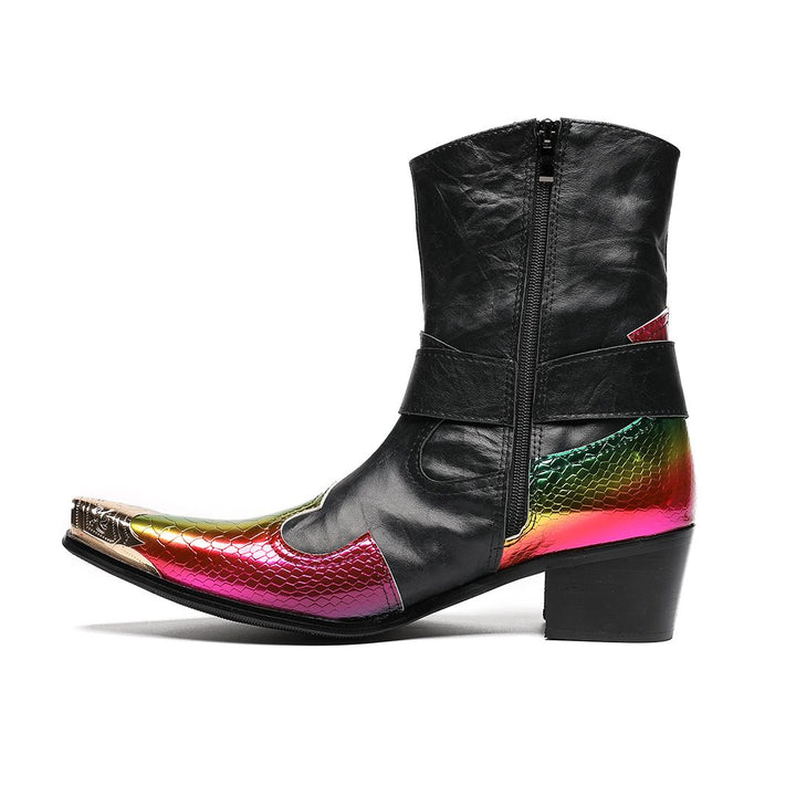 Iride Nero Metal Tip Boots #4021