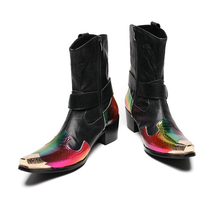 Iride Nero Metal Tip Boots #4021