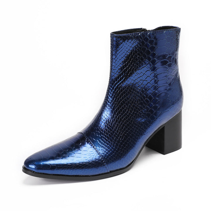 Obsidian Blue High Heel Boots #4027