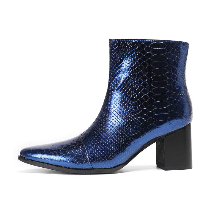 Obsidian Blue High Heel Boots #4027