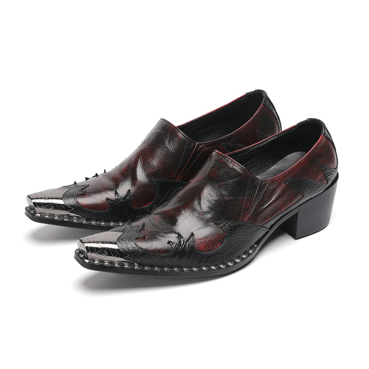 Luxurious_Crimson_Metal_Tip_Shoes_4057_Party_Wear_DOLA_Shoes