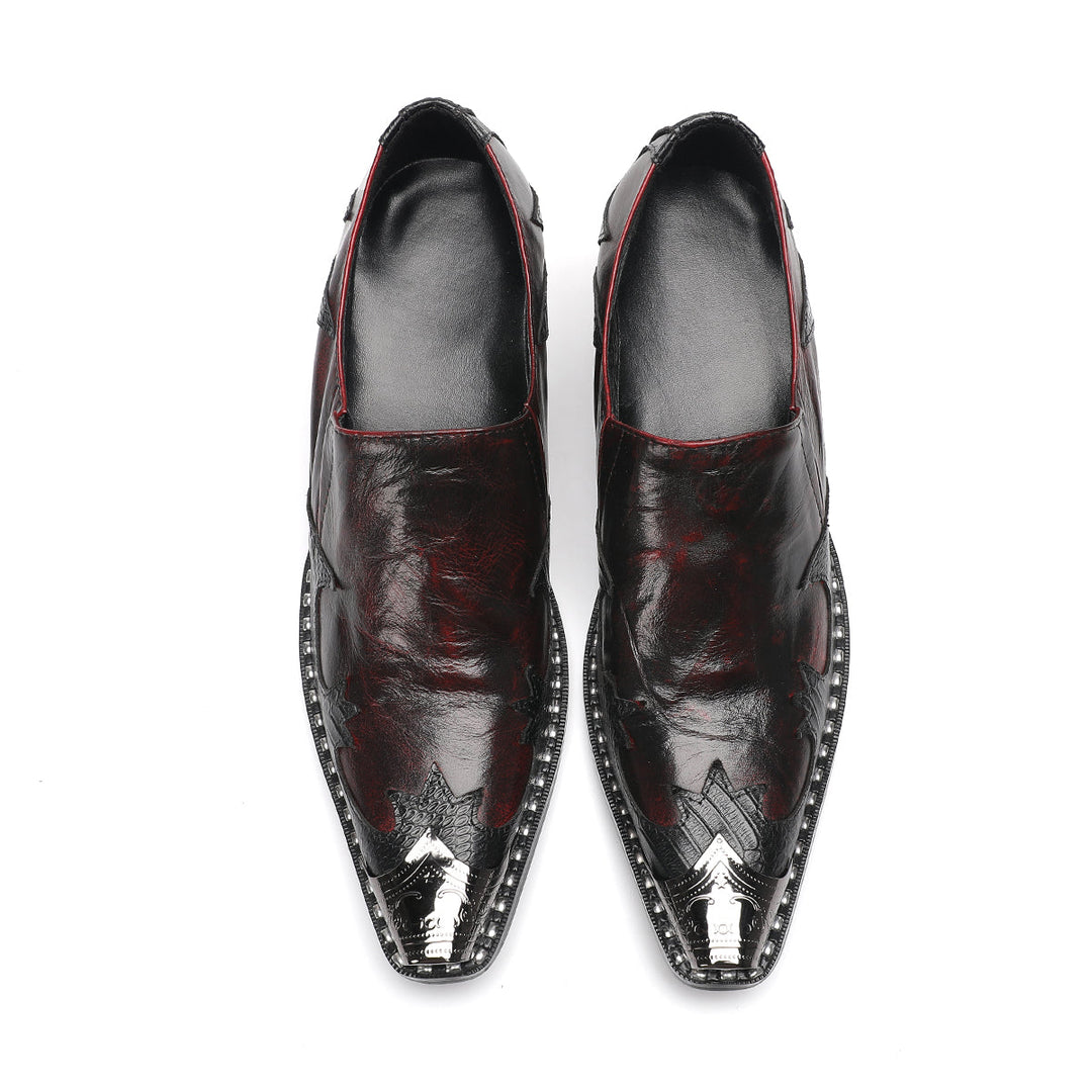 Luxurious_Crimson_Metal_Tip_Shoes_4057_Party_Wear_DOLA_Shoes