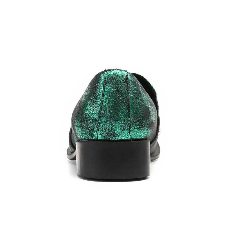 Dola The Emerald Green With Gem Dress Shoes #8091