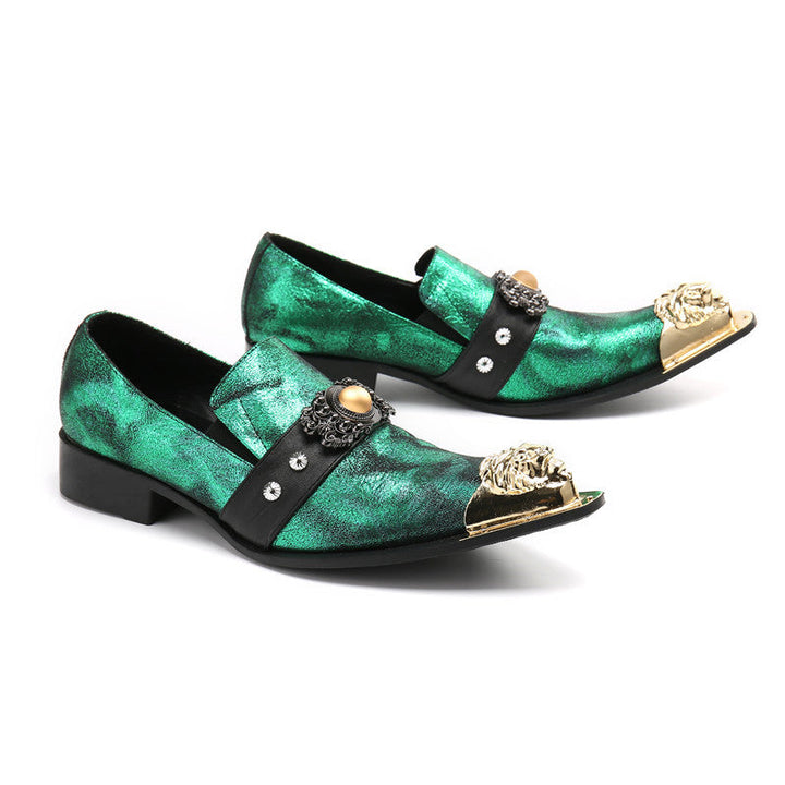 Dola The Emerald Green With Gem Dress Shoes #8091