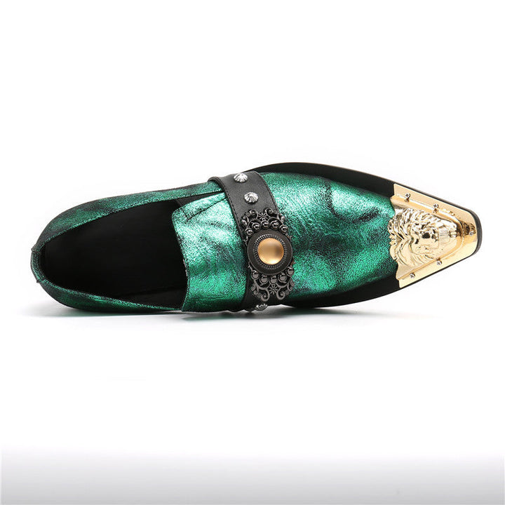 Dola The Emerald Green With Gem Dress Shoes #8091