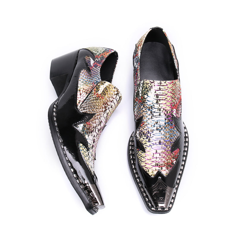 Dola Harvey Python High-Heel Dress Shoes #8075