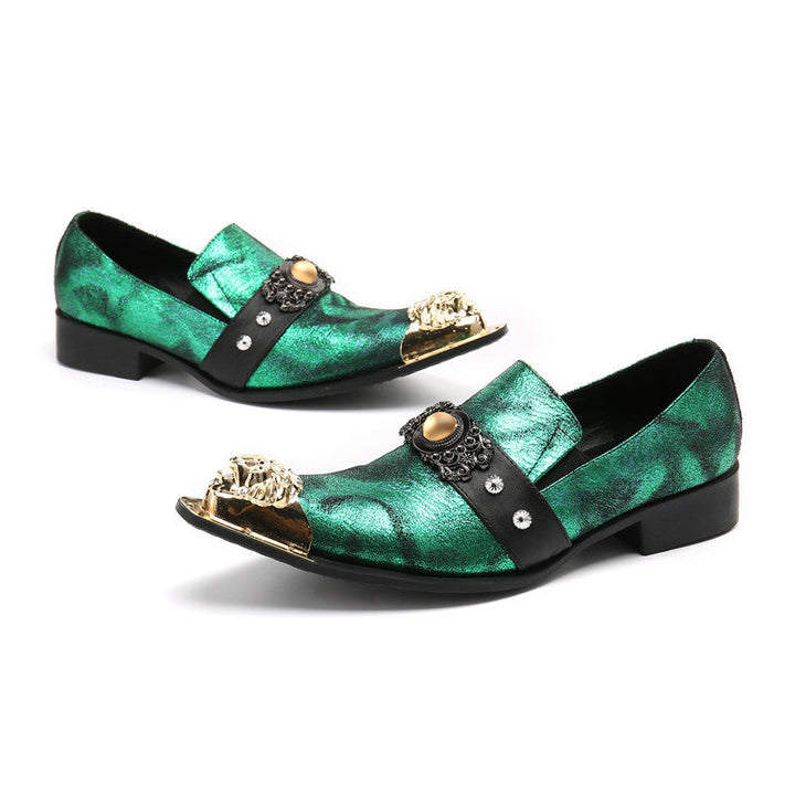 Dola The Emerald Green With Gem Dress Shoes #8091