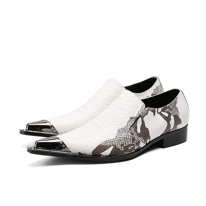 Dola  Print White Dress Shoes #8033