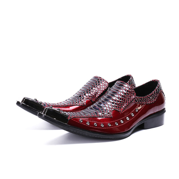 Dola Diamond-bordered Snake Dress Shoes #8037