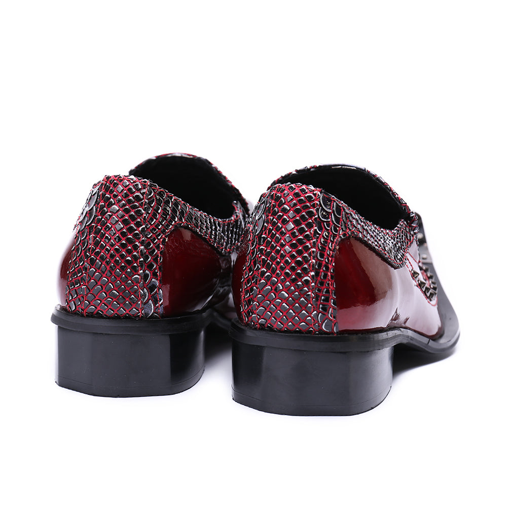 Dola Diamond-bordered Snake Dress Shoes #8037