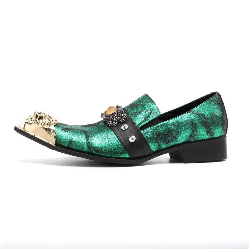 Dola The Emerald Green With Gem Dress Shoes #8091