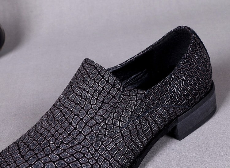 Dola Black Shadow Alligator Dress Shoes #8077