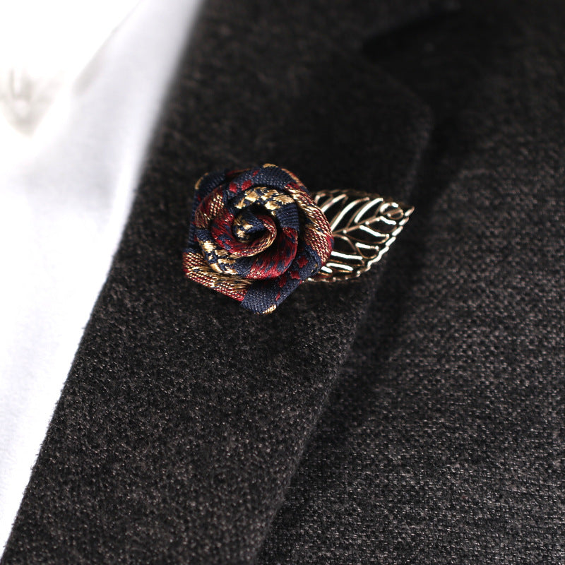 Vintage Rose Suit Brooch A1001
