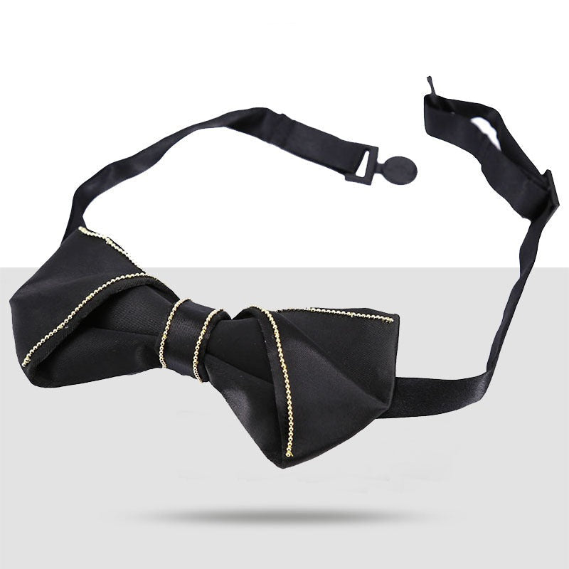 Elegant Pearl-Adorned Bow Tie T2005