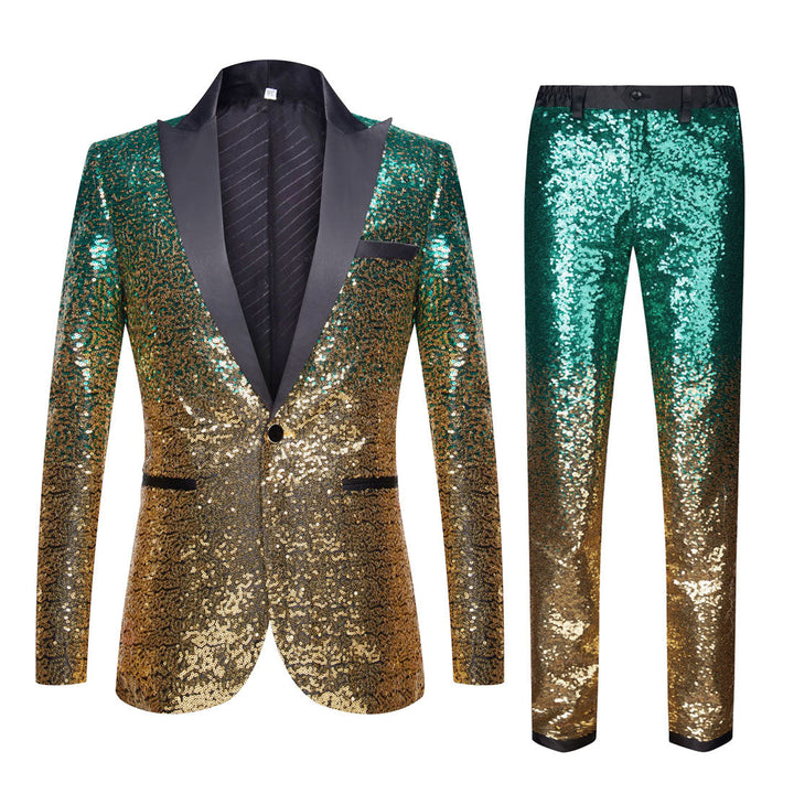 Dual Color Gradient Sequins Suits（8 Colors）S8051